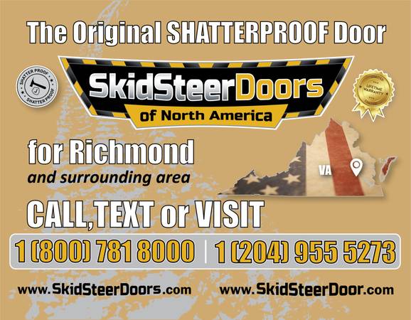 SHATTERPROOF & IMPACT-RESISTANT Polycarbonate Skid Steer Door Kits 1