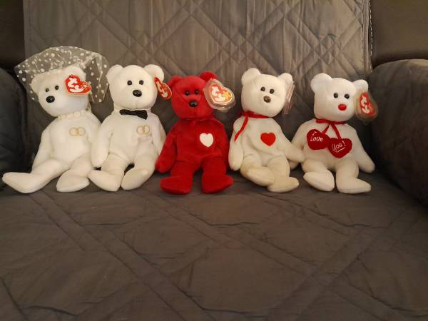 Ty Wedding Bears/Love Bear Collection (5)Coll 1