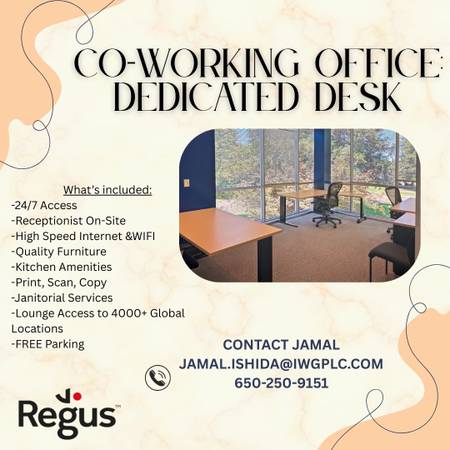 $269 🚀 Elevate Your Workday at Regus – Coworking Desk Available! (Folsom)63790959314819120
