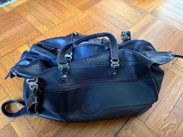 LAND Leather "Santa Fe" Large Dark Brown Leather Duffel / Travel Bag 1