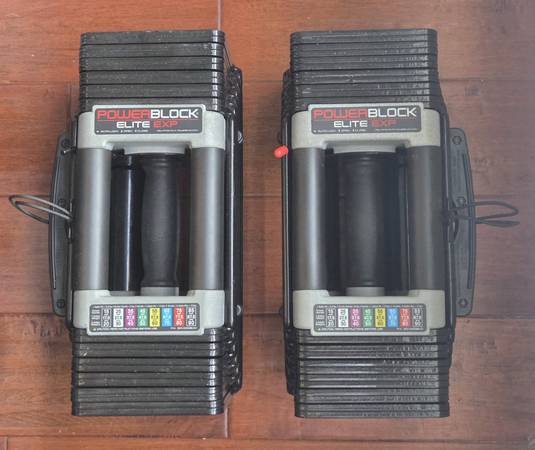 Poweblock Elite EXP 70 adjustable dumbbell set 1