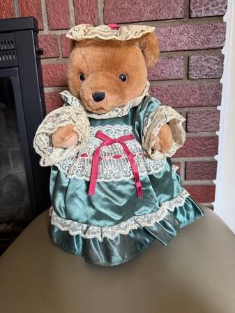 Teddy Bear in Victorian Dress 1