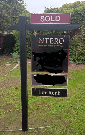 Realtor Sign Post Custom Wood with Installation Stake 1