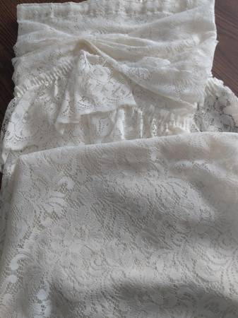 Lovely Ivory Lace Shower Curtain! 1