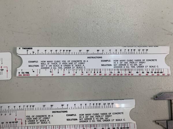 Concrete Volume computer, tape measure, ruler, tape, - $3 (Eugene)63442503810691123