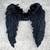 COSPLAY HALLOWEEN COSTUME DEVIL DEMON WINGS BLACK FEATHER WITH HARNESS 2 thumbnail