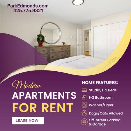 $1,489 ¡Ahorra GRANDE! Estudio y 6 meses de estacionamiento en garaje incluidos (Edmonds)63852481857153120