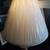 Vintage Brass and Glass Table Lamp with Pleated Shade 3 thumbnail