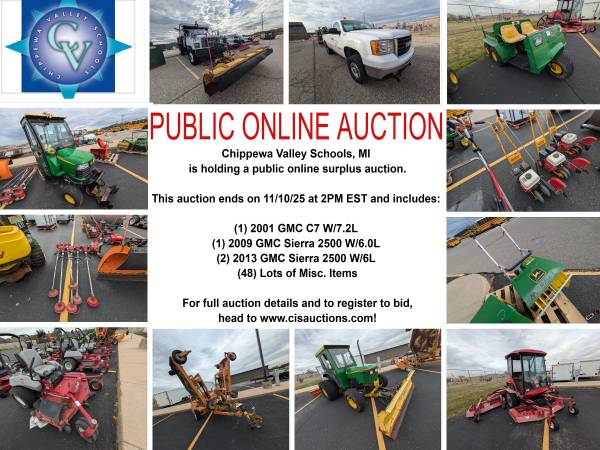 Public online surplus auction for Chippewa Valley Schools 1