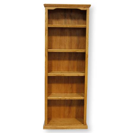 6' Oak Bookcase 1
