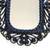 Large Vintage Wall Mirror with Black Faux Rattan Frame 2 thumbnail