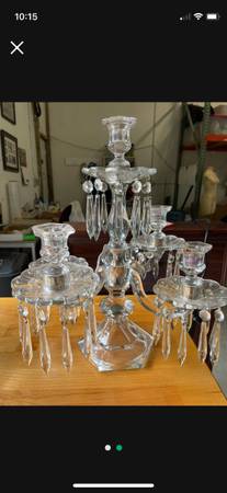 2 Vintage Hersey Crystal Candelabras Appraised At $550 Meetup In Woodinville 1