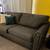 Two identical large black & white herringbone couches / sofas 2 thumbnail