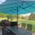 15 ft. x 9 ft. Rectangular Umbrella with Base, Turquoise 4 thumbnail
