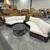 Harmonia Avion 6 Piece Curve Sectional Outdoor White Patio Lounge Set 2 thumbnail