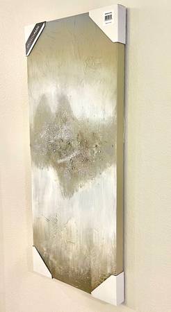 BRAND NEW: Madison Park Modern Art Work Wall Hanging Tan, Taupe & Gray 1