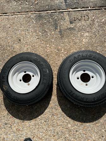 Brand new carlisle trailer tire and rims 4.80 x 8 / 4 lug 1