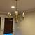 Used Vintage Brass and Porcelain Chandelier 5 thumbnail