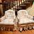 Granny Chic Vintage Floral Swivel Club Chairs with Skirts 2 thumbnail