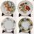 Lot of 4 hand painted decorative 1950's porcelain plates BEAUTY!! 1 thumbnail