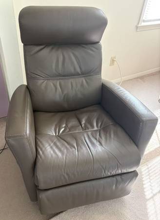 Moving Sale: Genuine Leather Reclining Chair 1