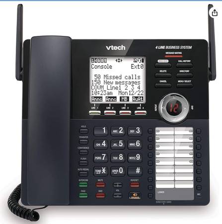 VTech AM18447 Console 4-Line Expandable Phone+handset 1