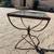 Rustic rusty sturdy wrought iron plant stand with glass top 2 thumbnail