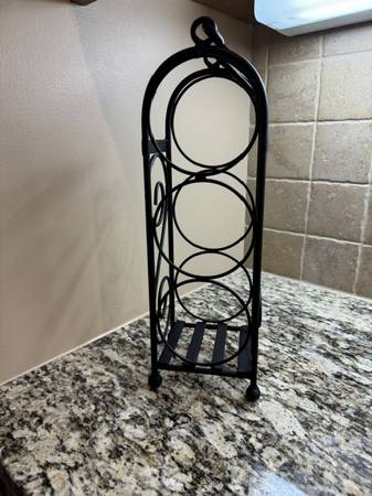 WINE RACK METAL HOLDER FOR 3 BOTTLES 1