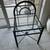 Art Deco Metal Table/Bedside Table with clear glass top 3 thumbnail