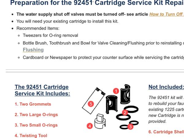 Moen Cartridge/Nut Kit-Duralast Replacement #1255 #1600657 1