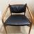 Article - 2 Black Leather Solid Wood Chairs - Mid Century Lento 25" 7 thumbnail
