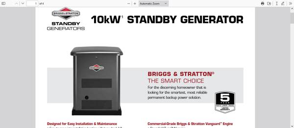 briggs and stratton whole house generator 1