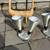 Pair of vintage brushed aluminum double sconces A231 2 thumbnail