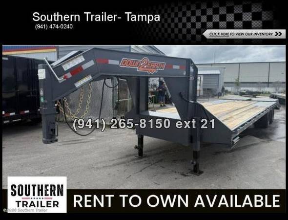 2026 Down 2 Earth Deckover/Flat Deck Trailer 102X30 Gooseneck Flatbed 1