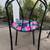 Pair of Metal Patio  Chairs with Round Tropical Floral Cushions 6 thumbnail