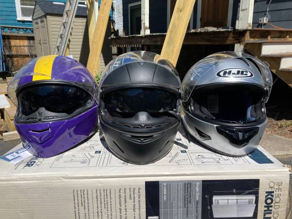 3 MotorCycle Helmuts Great Shape 1