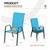 CLEARANCE Stackable Patio Chairs Set of 4, Outdoor Dining Chairs with Breathable 10 thumbnail