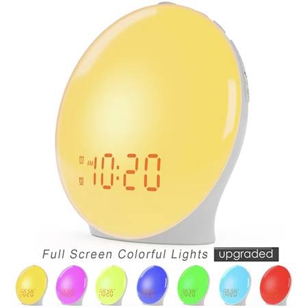 Wake Up Light Sunrise Simulation Dual Alarm Clock Natural Soothing Sou 1