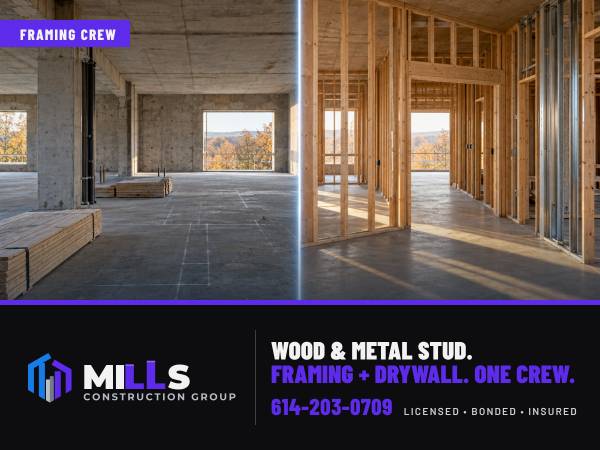 Framing Crew: Wood & Metal Stud | Framing + Drywall, One Crew [Licensed] 1