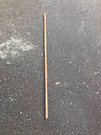 vintage weight lifting 1” Diameter knurled handle solid metal 60” bar 1