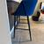 Blue Velvet Bar Height Stools – Set of 2 (Modern) 4 thumbnail
