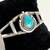 VTG Signed Navajo Sterling Silver & Turquoise Cuff Bracelet 6 1/2" 3 thumbnail