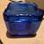 Small Square Refrigerator Dish and Lid Crisscross Cobalt 1 thumbnail