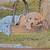 C. Carson Lithograph Painting Kids with puppy 3 thumbnail