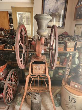Antique Elgin Coffee Grinder Mill Floor model 1