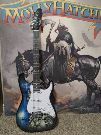 Glarry skull electric guitar 1