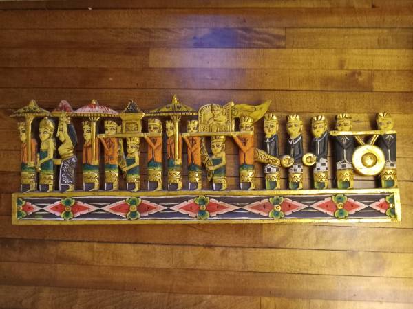 Balinese Wood Panel Wall Art 1