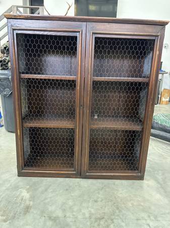Primitive Pie Safe / Vintage Storage Cabinet 1