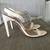 BCBG MaxAzria NUDE LEATHER HEELS HEELS CLEAR STRAP Sz 7.5 3 thumbnail