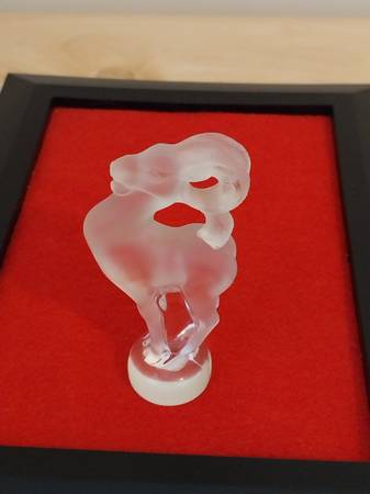 Lalique France Signed Crystal Ram 1